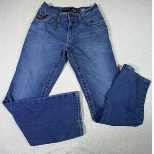 Ariat FR Men Blue 30x32 M4 Relaxed Fit Bootcut Denim Jeans Workwear Western